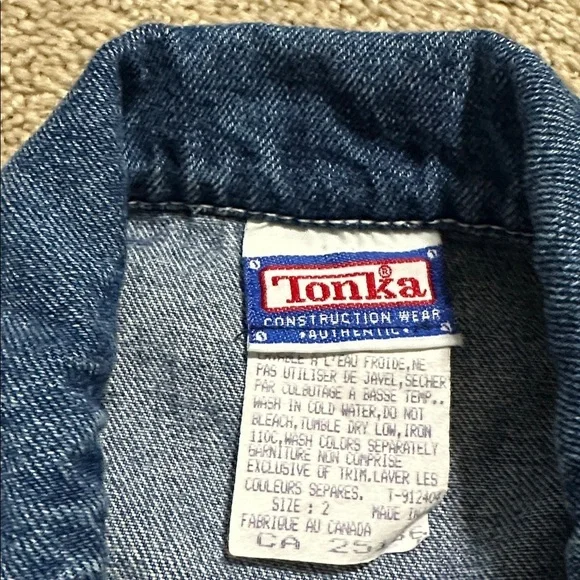 Vintage Tonka Truck Denim Jacket Size 2 - Picture 7 of 7